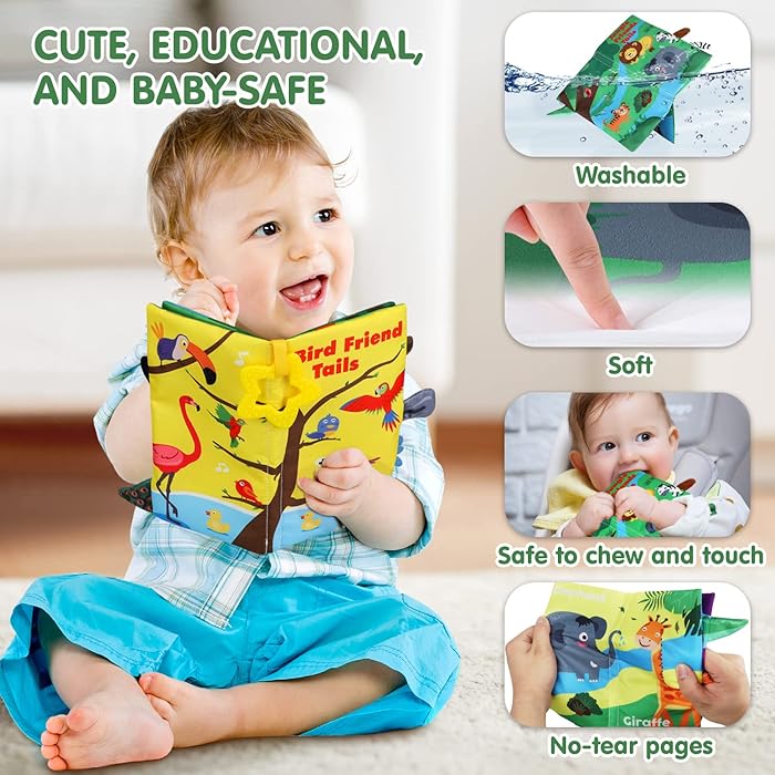 Birds & Tail Soft Cloth Book-9