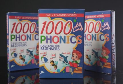 Phonics Flash Cards for Kids Early Learning Reading Skills Improvement Educational Tool 64 Cards 1000+ Words