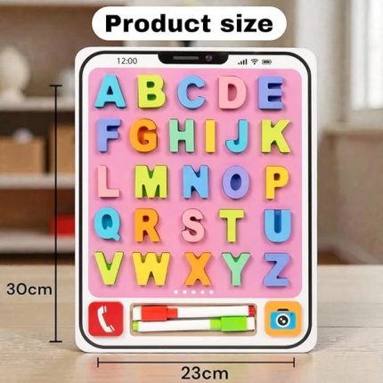 2 in 1 Alphabet & Tracing Board with 2 Marker - 1 Set - A to Z Letters Pzzle Board for Toddlers & Preschool Kids Best Birthday Gift for Kids - Educational & Learning Puzzle