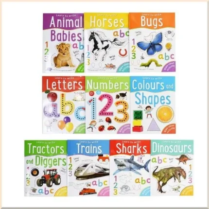 Wipe Clean Learn to Write Activity 10 Book Set Collection Pack
